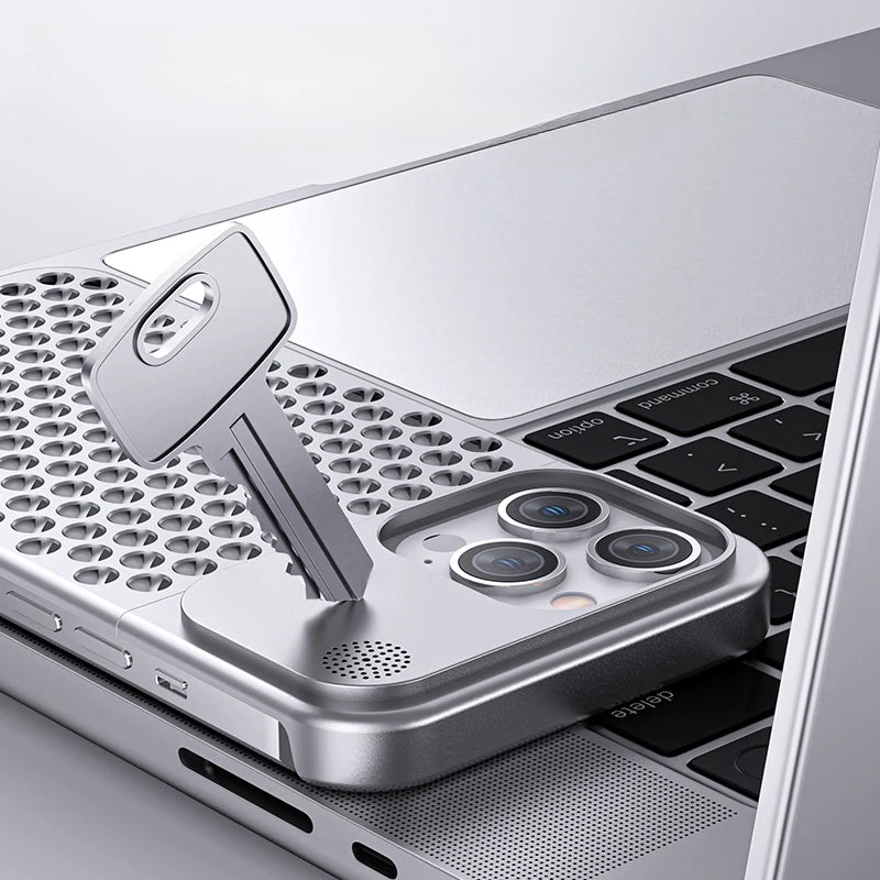 Aluminum Cooling Metal Case for iPhone with Aromatherapy and Shockproof Design
