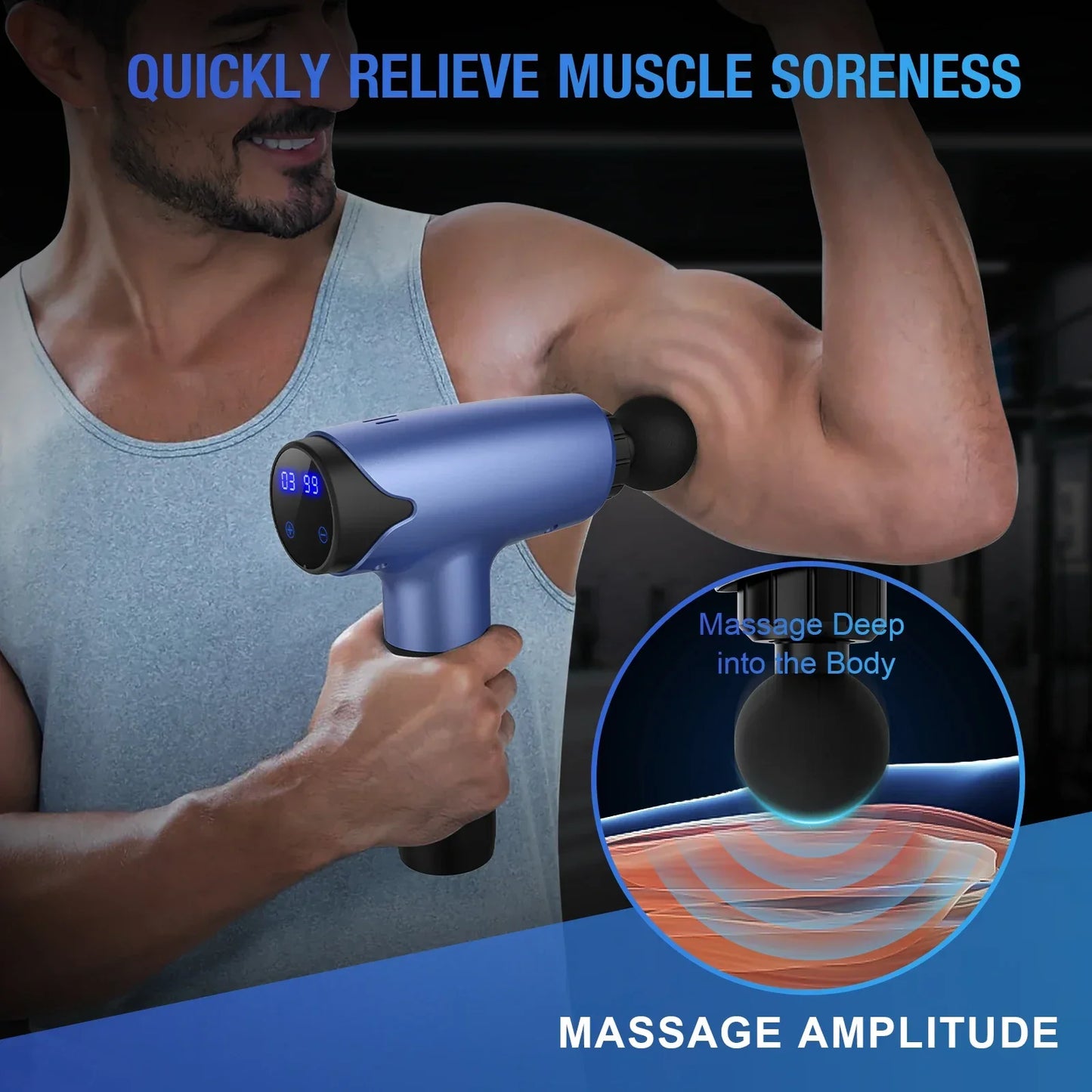 Sejoy Fascia Gun 30 Speed Massager for deep muscle relaxation.