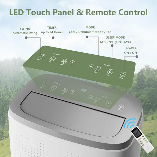 14000 BTU Portable Air Conditioner with Fan and Dehumidifier