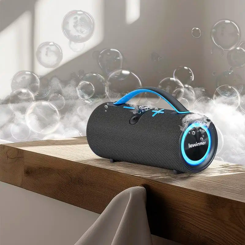 Lewinner Portable Wireless Speaker with 60W Stereo Sound Deep Bass RGB Lights and Dual Pairing