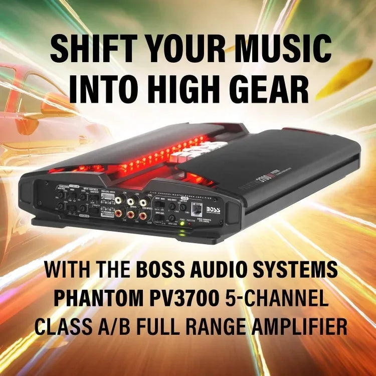 Good PV3700 5 Channel Car Stereo Amplifier – 3700 High Output,5 Channel, 2/4 Ohm Stable,Low/High Level Inputs,High/Low Pass Cros