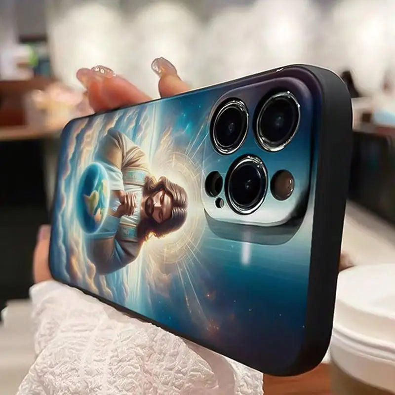 Jesus pattern anti-drop phone case for iPhone 16 Pro Max to 11.