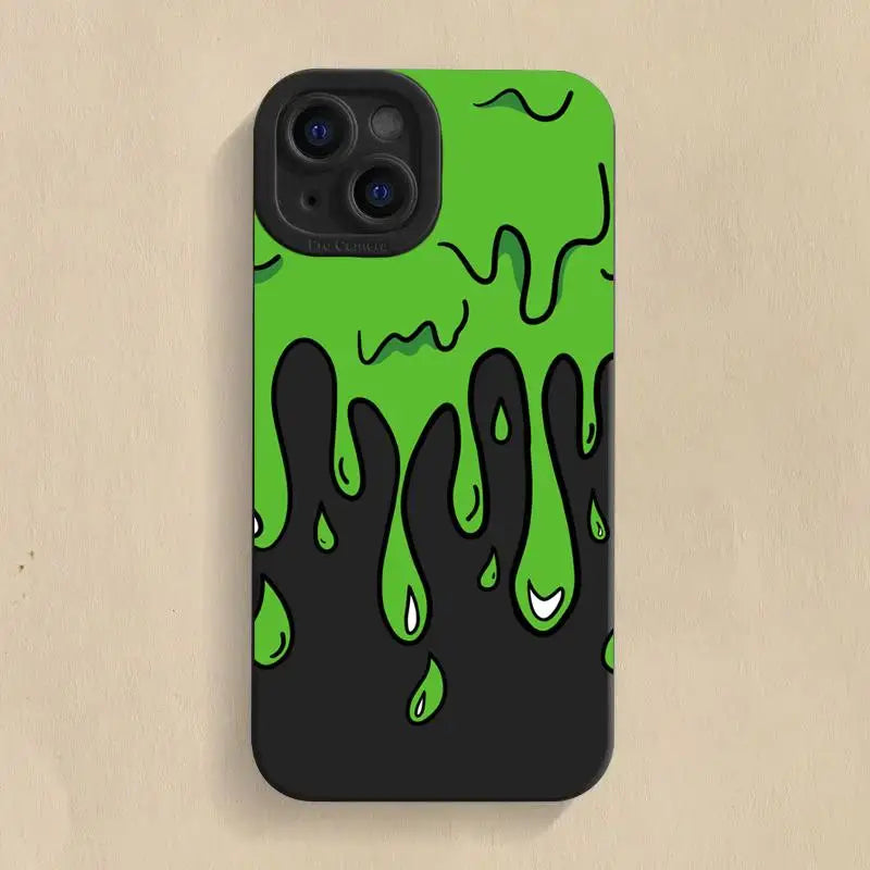 Graffiti art shockproof silicone phone case for iPhone 16/15/14/XS/X.