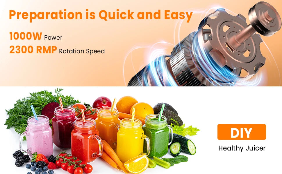 VAVSEA 600W Centrifugal Juicer Extractor with 3 Inch Feed Chute