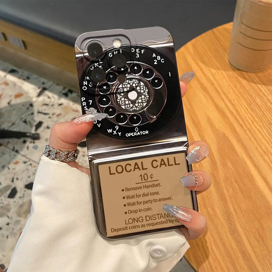 Creative vintage pattern phone case for iPhone 16 Pro Max and other models, anti-drop decorative cover.