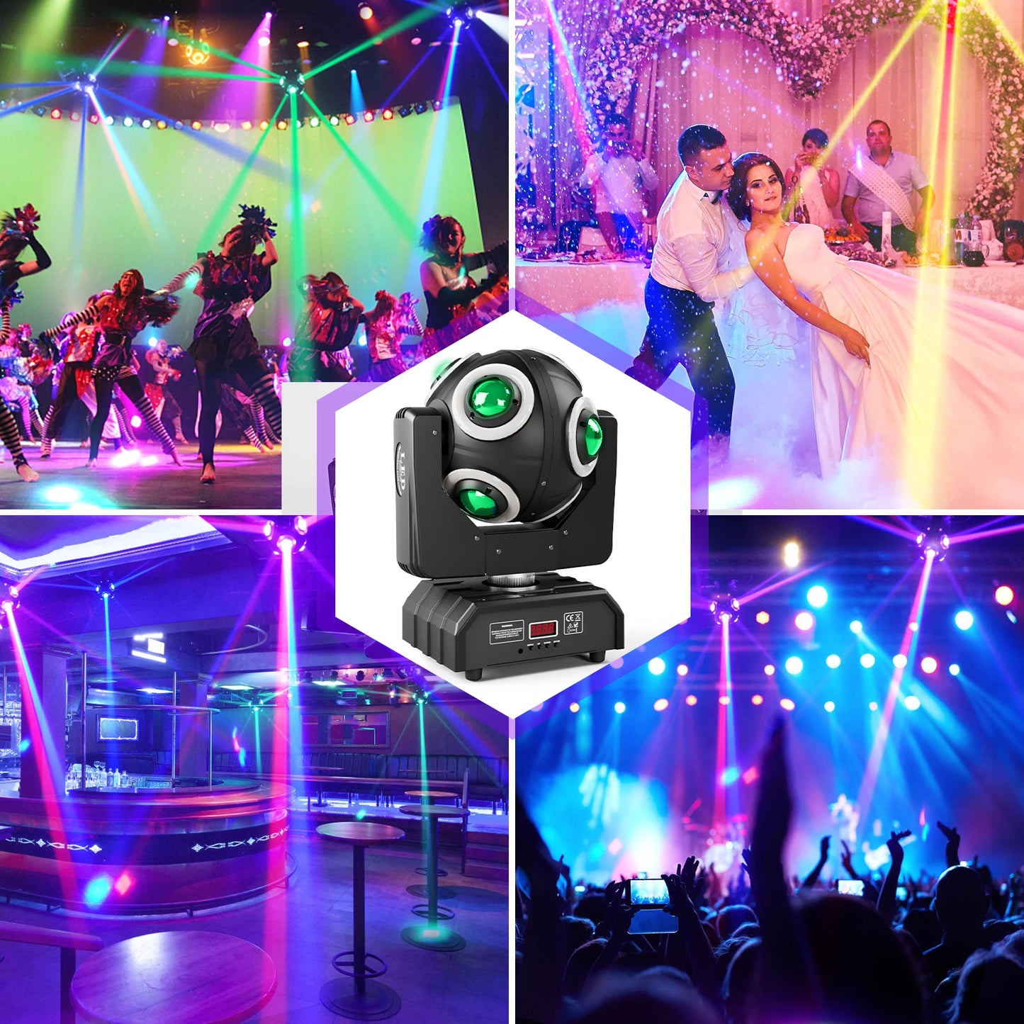 150W LED Beam Moving Head Light RGBW DJ Stage Laser