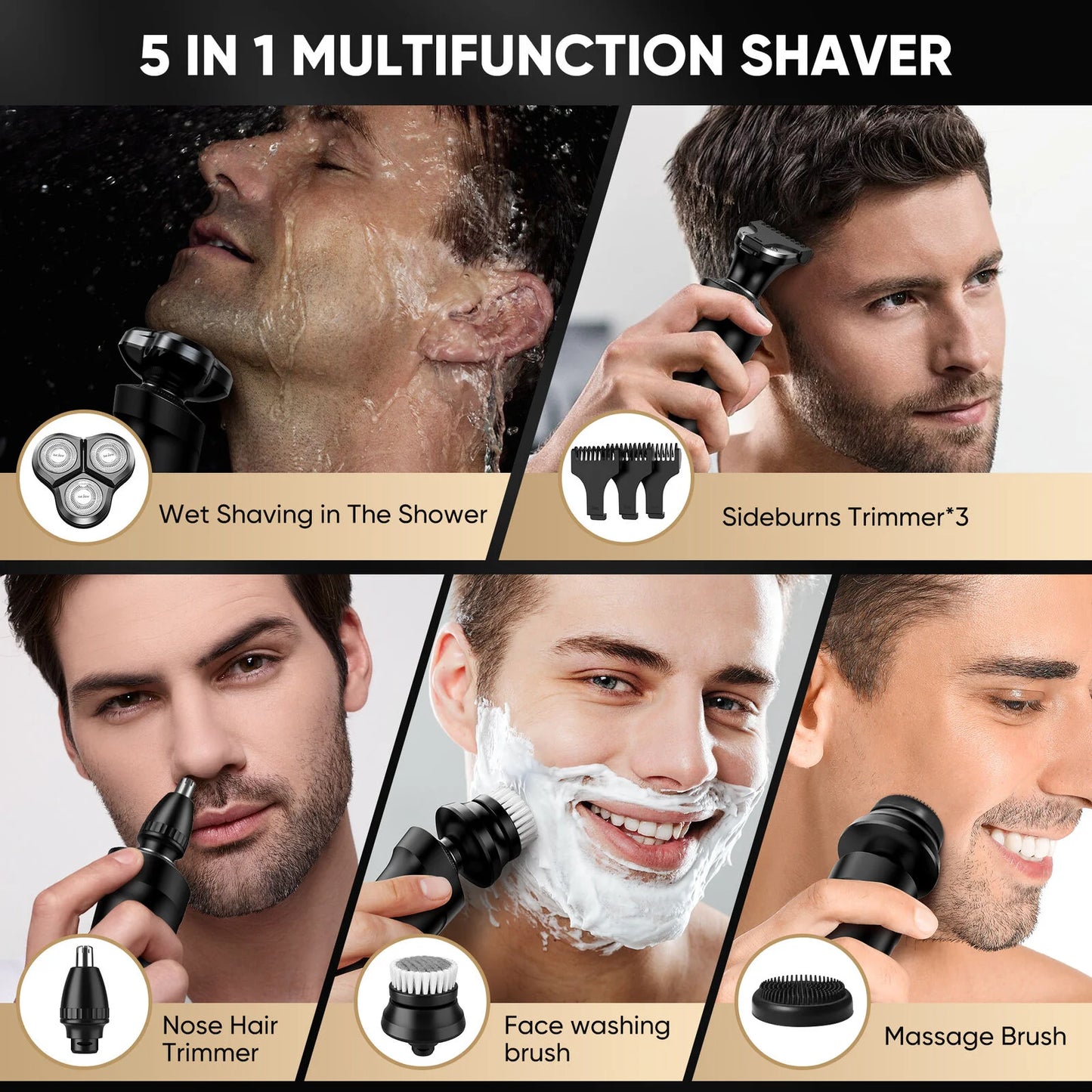 Sejoy Men’s Grooming Kit Electric Beard Trimmer Cordless Clippers