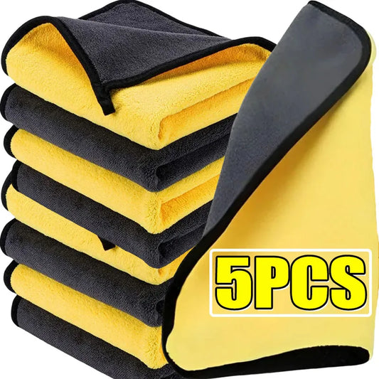 1 to 5 Pcs Microfiber Car Wash Towels 30 40 60cm