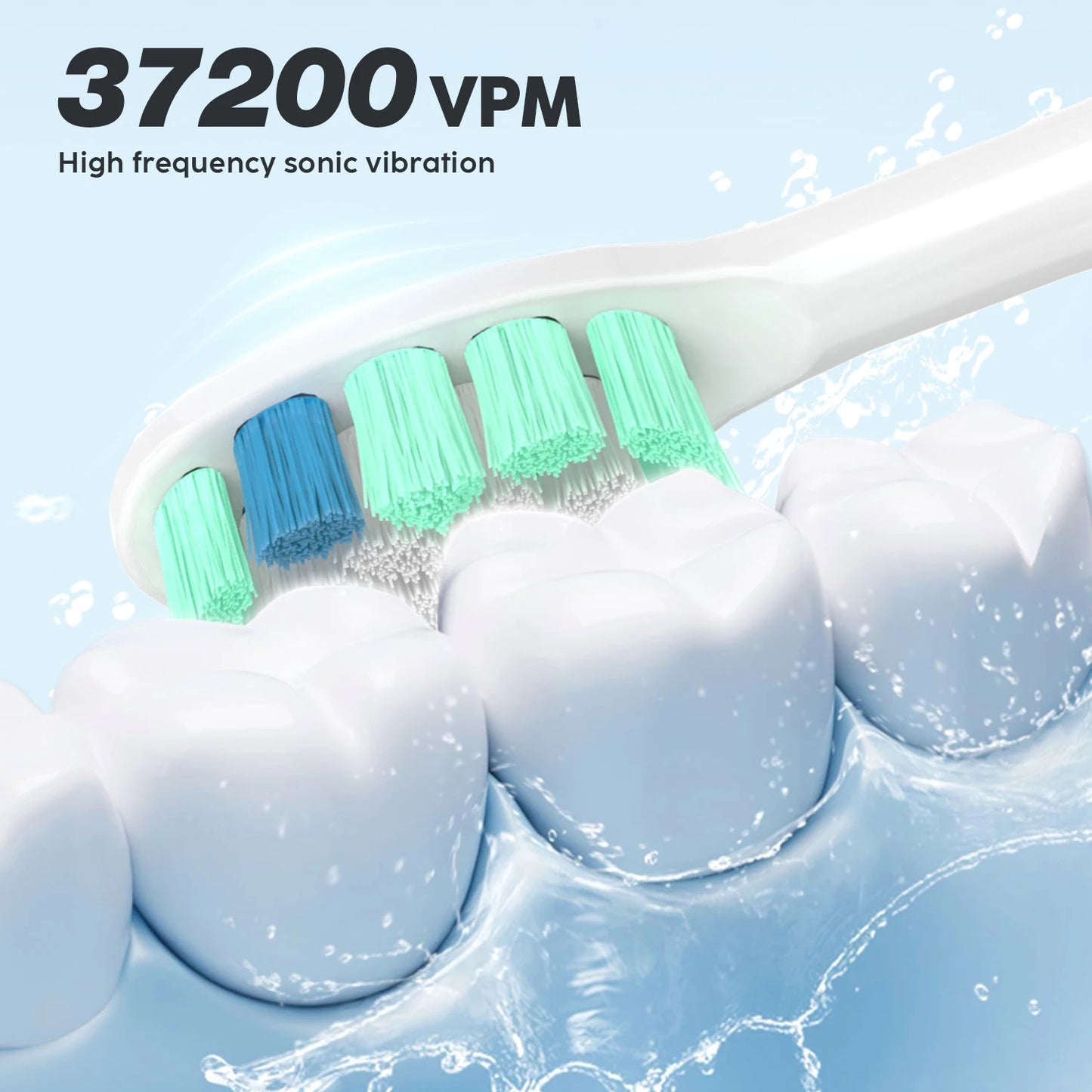 Smart Rechargeable Electric Toothbrush with 12 Heads 5 Modes