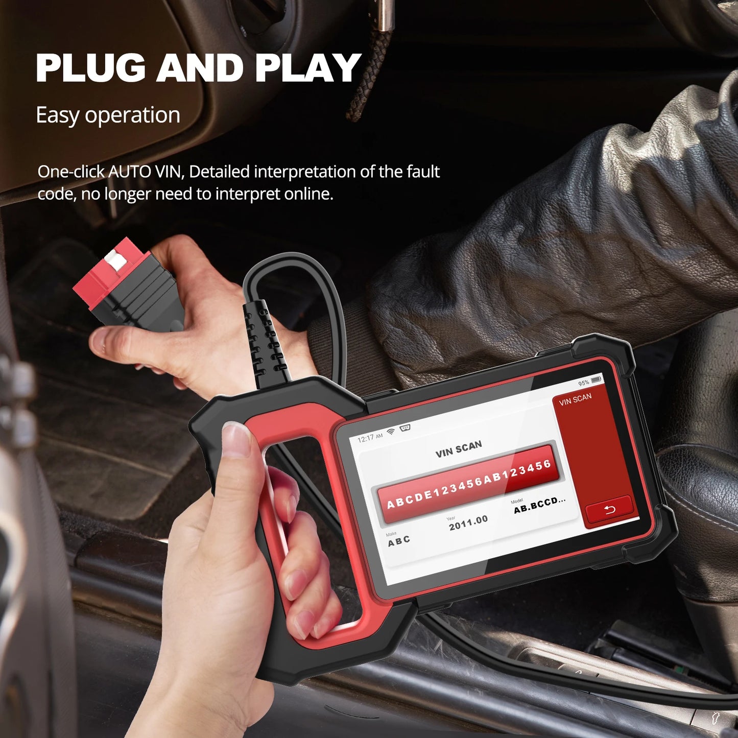 THINKCAR Thinkscan Plus S5 OBD2 Scanner ABS SRS ECM TCM Car Diagnostic Tool