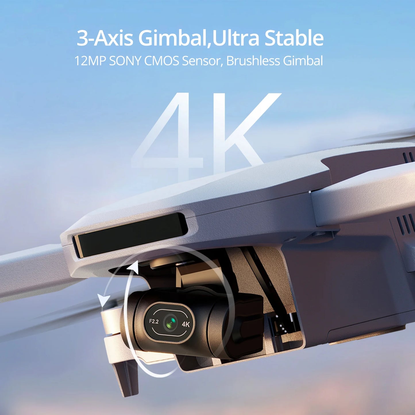 Potensic C0 Mini Drone 3 Axis Gimbal 6KM GPS 4K Camera Brushless Quadcopter ATOM