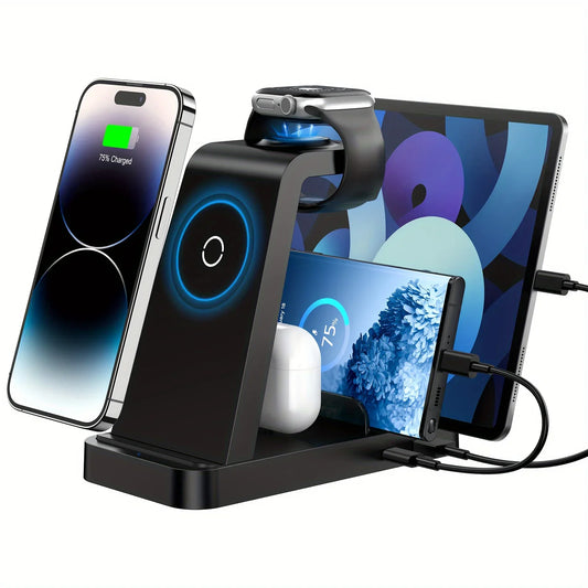 5 in 1 Fast Wireless Charging Station for iPhone Apple Watch Airpods