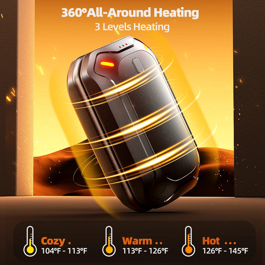 2 Pack Rechargeable Magnetic Hand Warmers Double-Sided Warming Heater