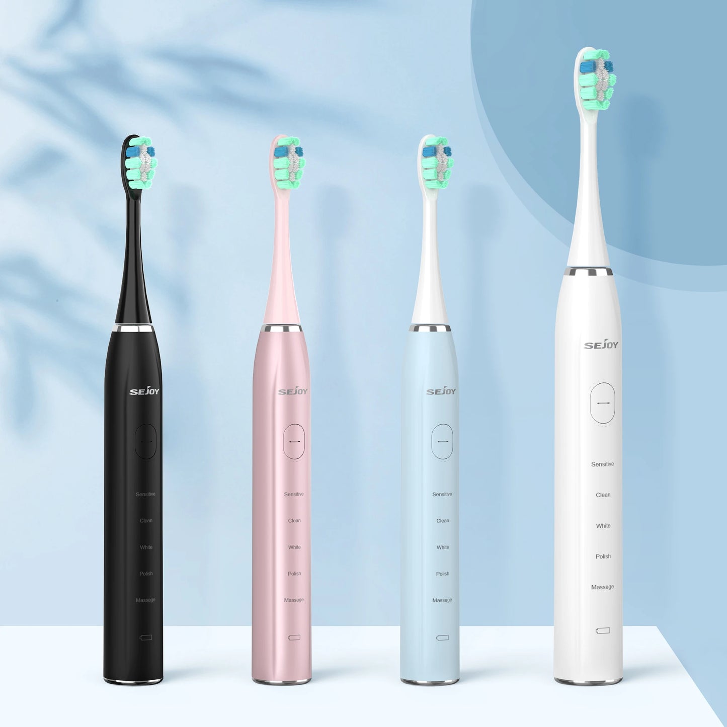 Smart Rechargeable Electric Toothbrush with 12 Heads 5 Modes