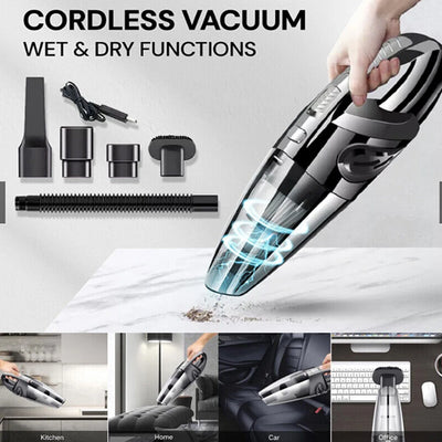 Wireless Handheld Car Vacuum 12000PA Wet-Dry USB Rechargeable