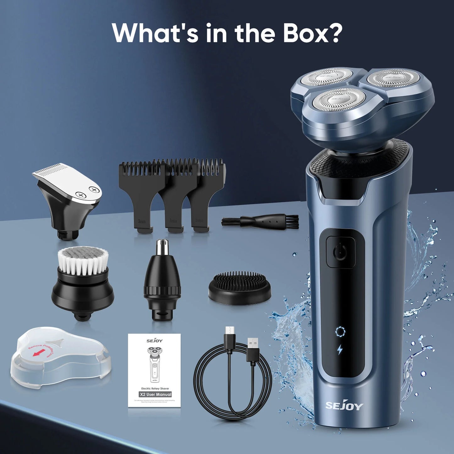 Sejoy Men’s Grooming Kit Electric Beard Trimmer Cordless Clippers