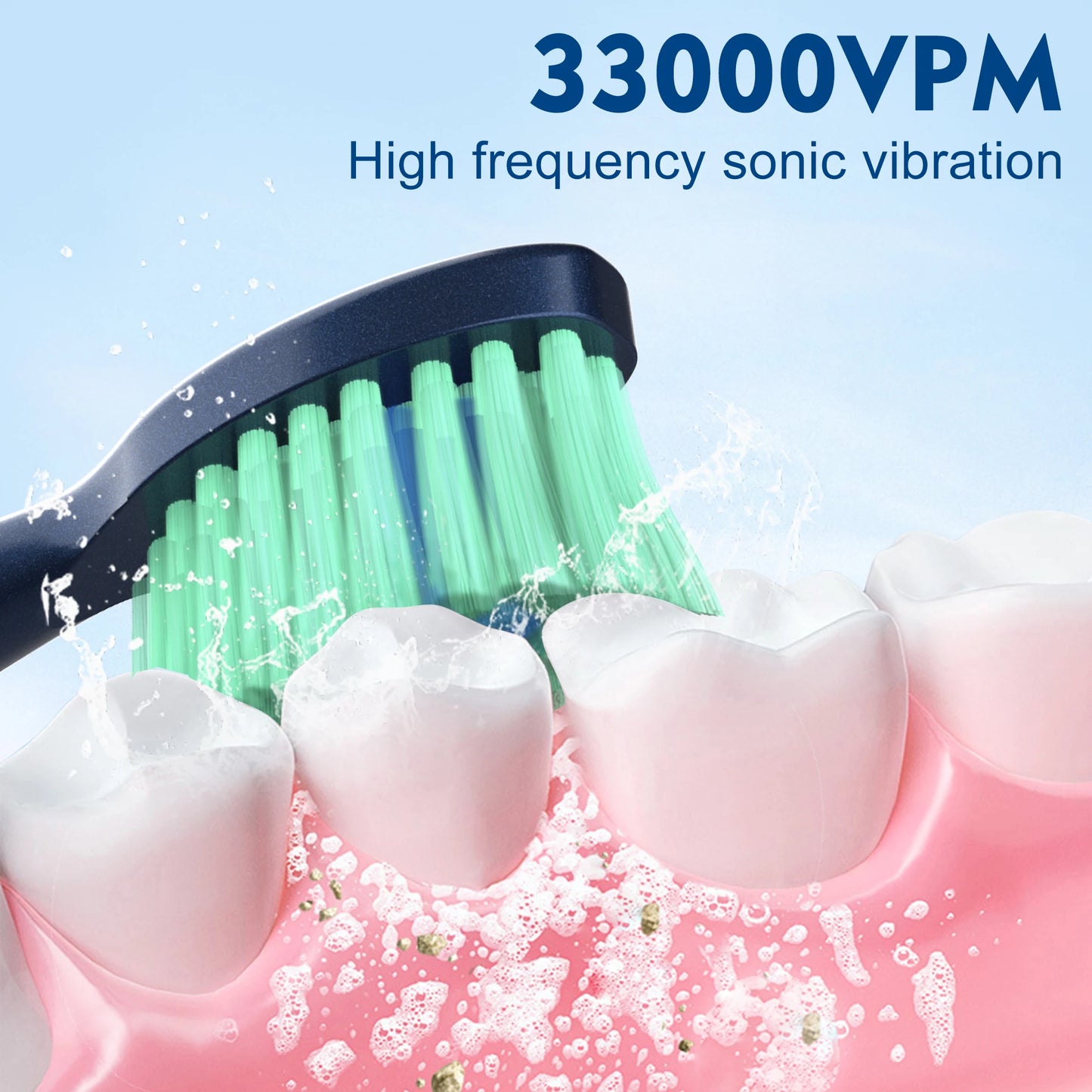 Electric Toothbrush Rechargeable with 8 Heads 5 Modes