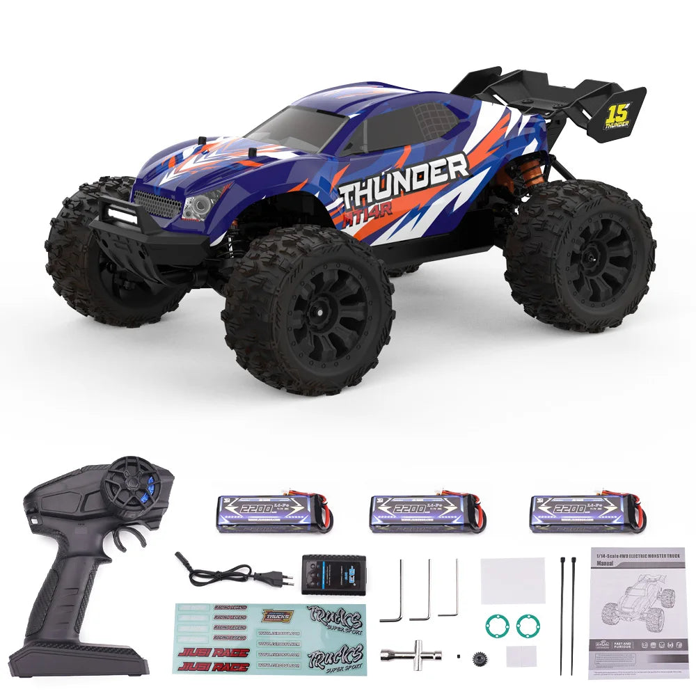 JIUSI MT14R 1/14 RC Racing Car 4WD 80km/h Brushless Motor 2.4G Remote Control 35C High Speed Off-road