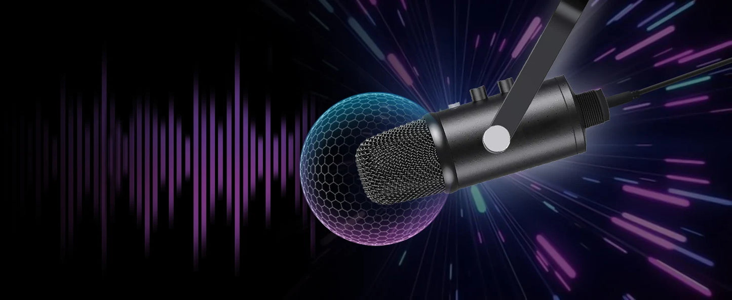 Mercase USB Condenser Microphone with Mute and Plug and Play