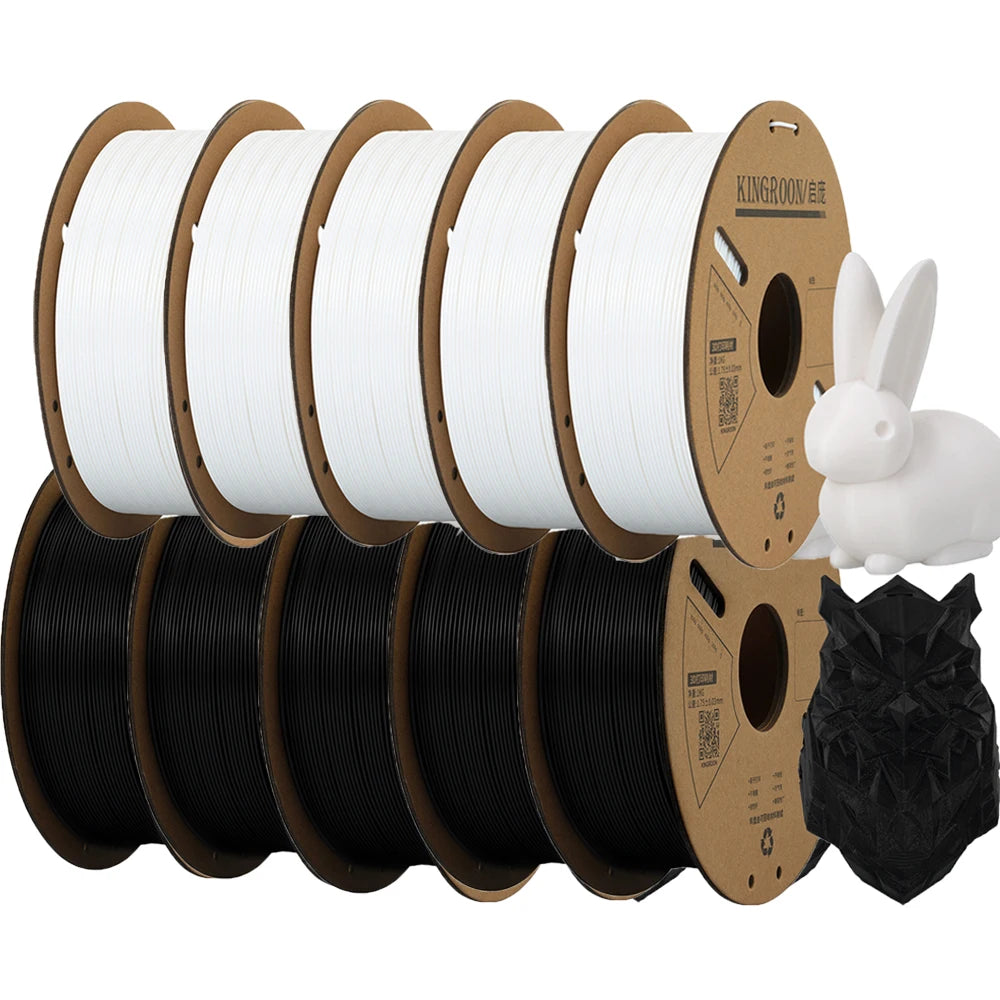 KEEPANG PLA Filament 1.75mm No Bubble 3D Printer Filament 5/10 Rolls