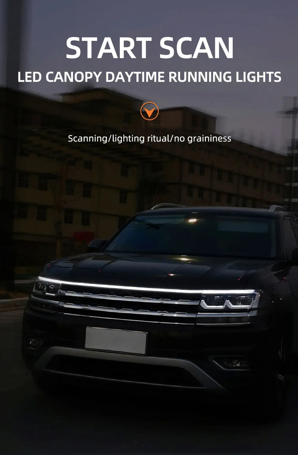 150 180CM Car Hood LED Running Light Strip White Dynamic