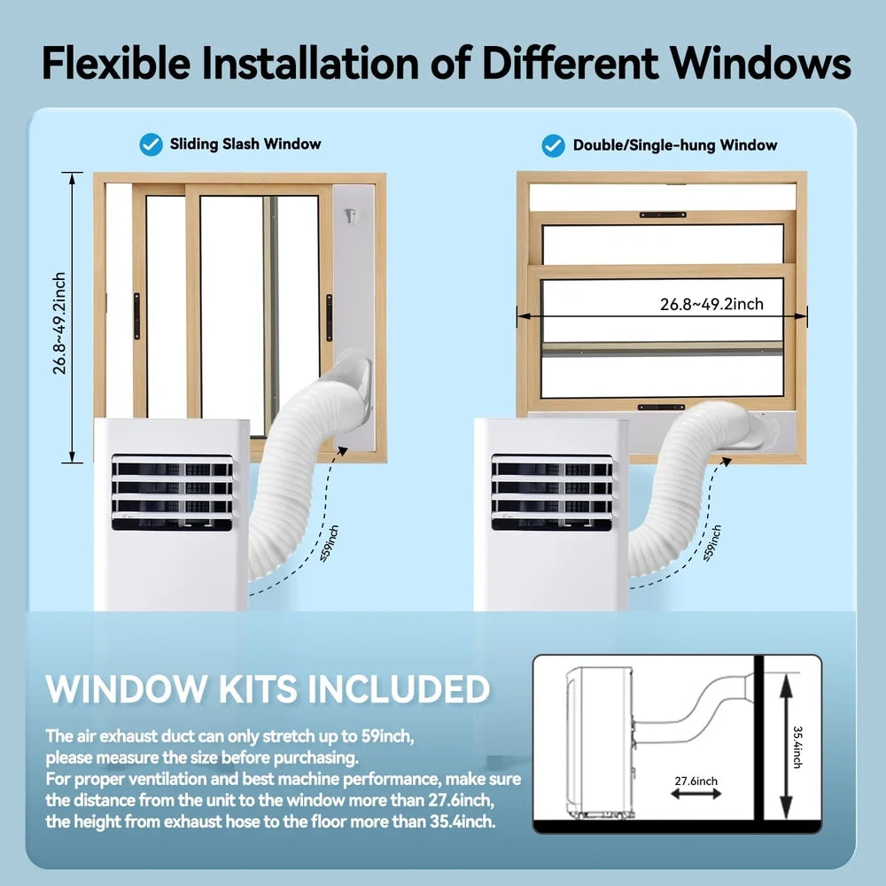 10000 BTU Smart Portable Air Conditioner with WiFi and Dehumidifier
