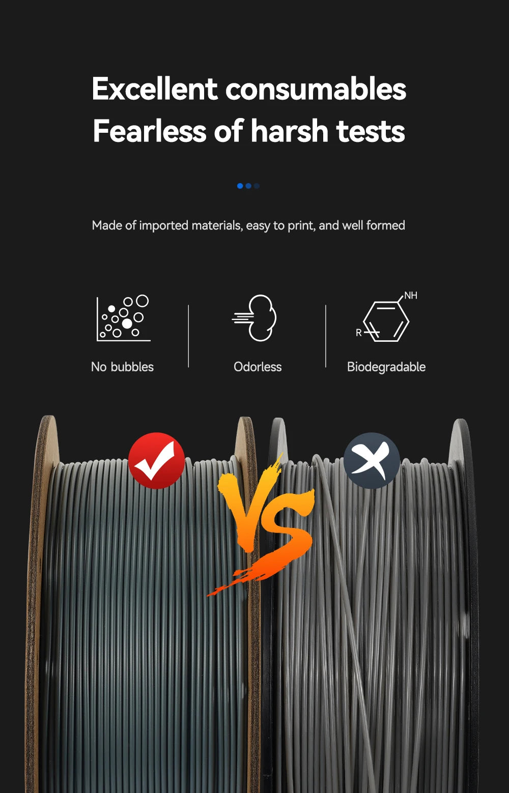 KEEPANG PLA Filament 1.75mm No Bubble 3D Printer Filament 5/10 Rolls