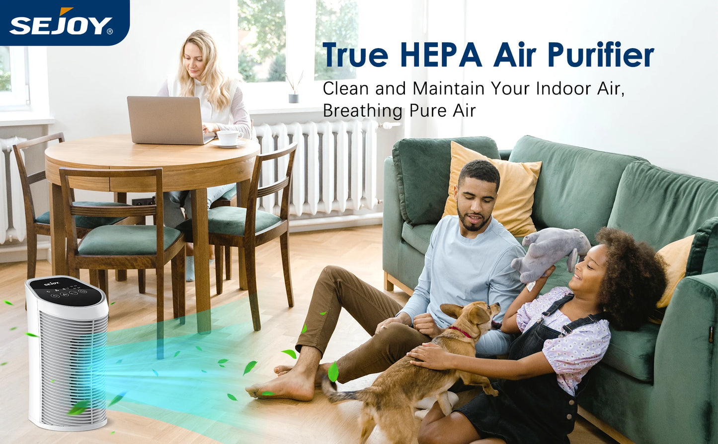 Sejoy Air Purifier with HEPA Filter and IonizerSejoy air purifier
Sejoy air purifier