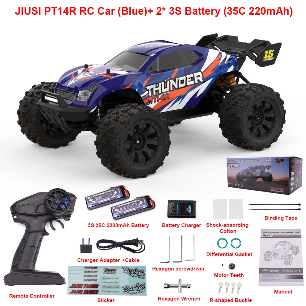 JIUSI PT14R MT14R 114 4WD RC Car 80kmh Brushless Off Road Truck