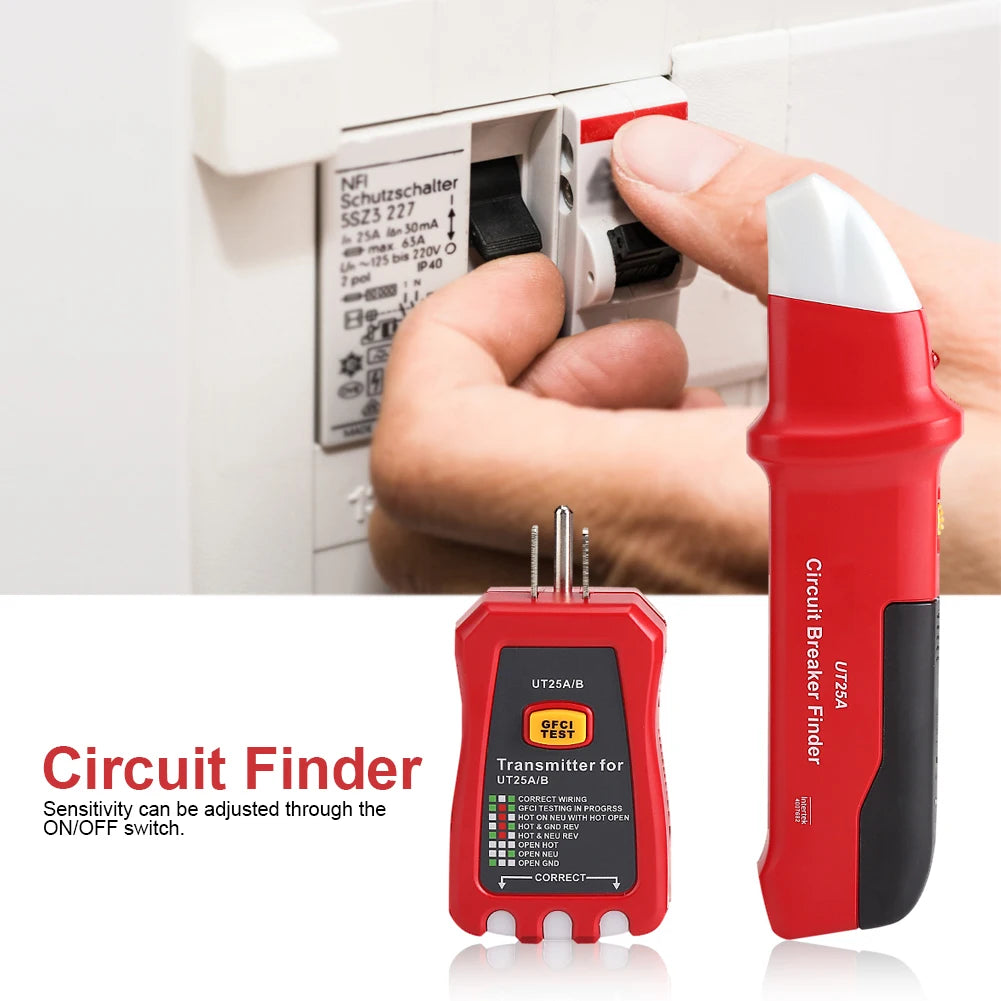 Professional Circuit Breaker Finder Sensitivity Adjustable Socket Tester Diagnostic Tool Circuit Tester