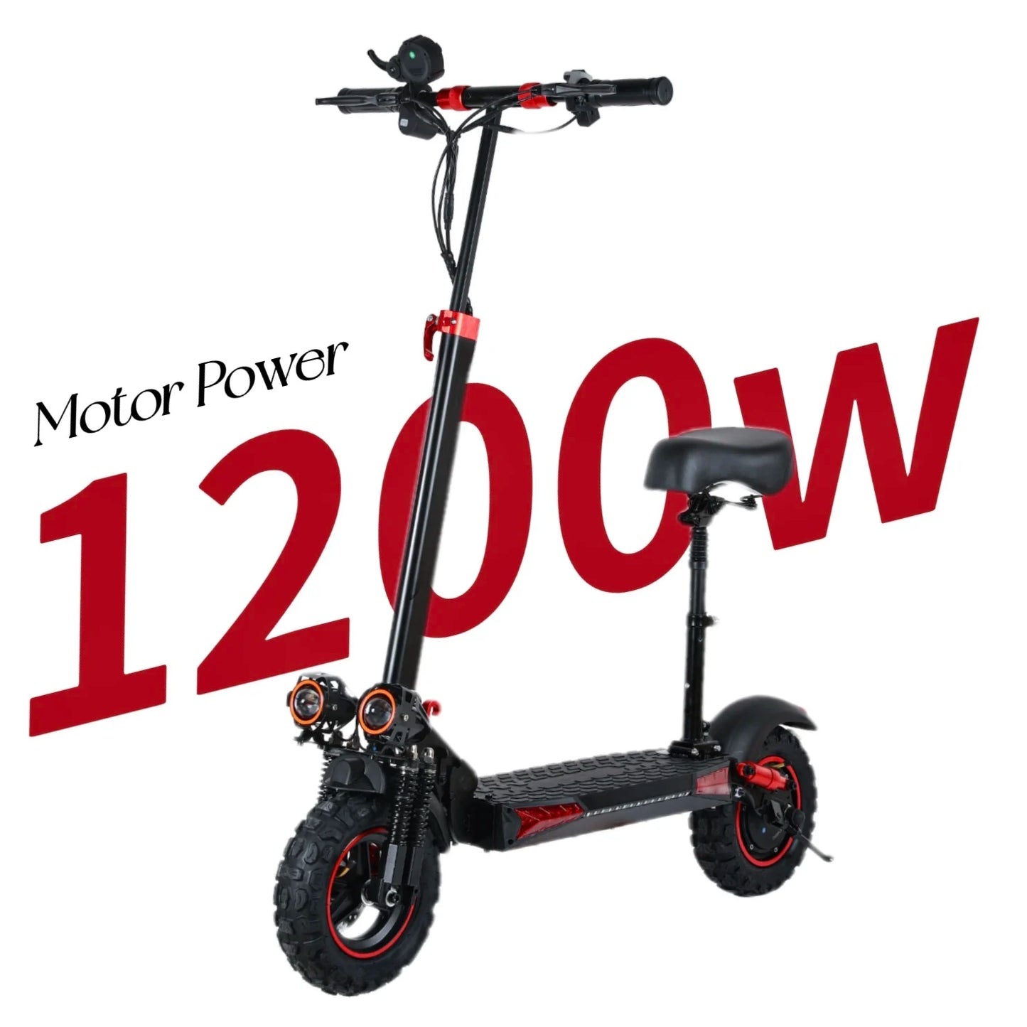 EScooter J11MAX Foldable Waterproof Adult Electric Scooter 11 Inch Off Road Tires 48V 1200W 18Ah