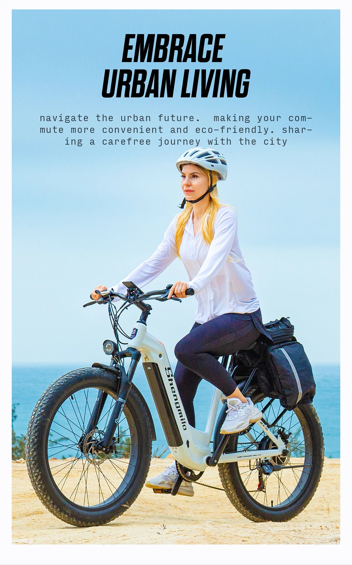 Shengmilo MX06 Electric Bike 1000W Motor 48V 17.5Ah Lithium Battery 26 Inch for Adult City Commuting