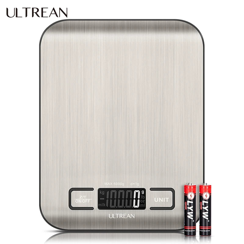 ULTREAN Digital Kitchen Scale 5000g/1g High Precision Waterproof Food Scale with LCD Display