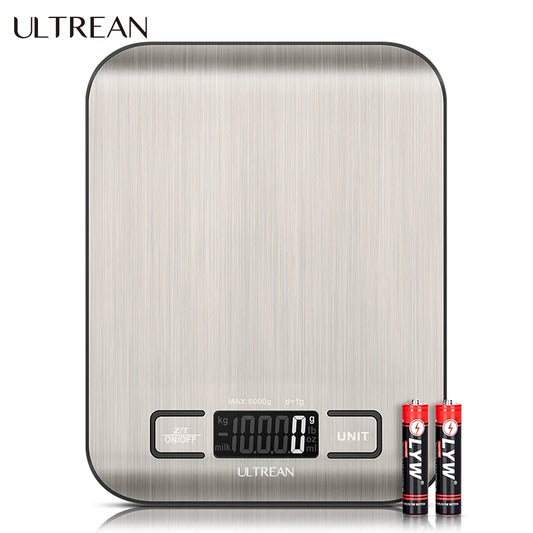 ULTREAN Digital Kitchen Scale 5000g/1g High Precision Waterproof Food Scale with LCD Display