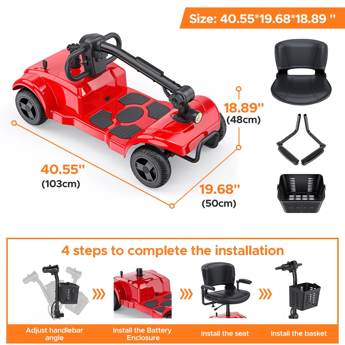 ENGWE Four Wheel Electric Scooter 250W 24V 12AH 15 Mile Range