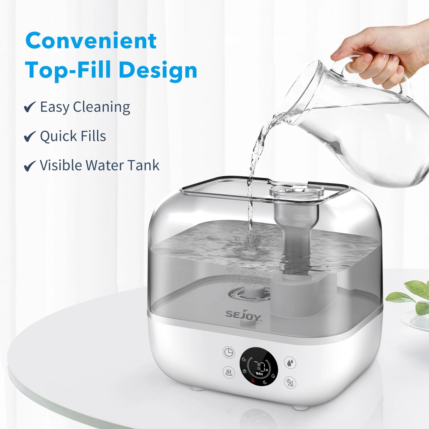 Cool Mist Humidifier with Essential Oil and Remote Control