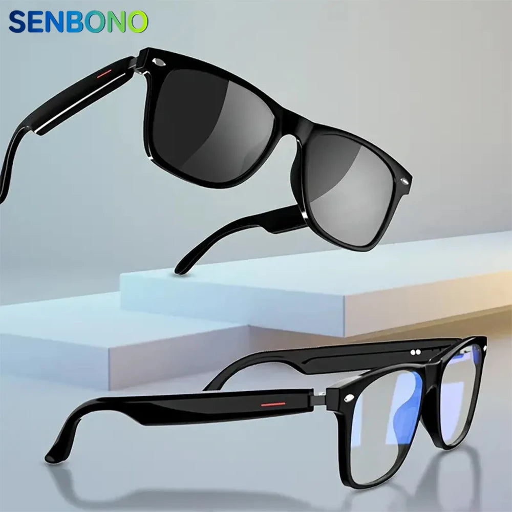 SENBONO Smart Glasses Open Ear Music Calling Stereo