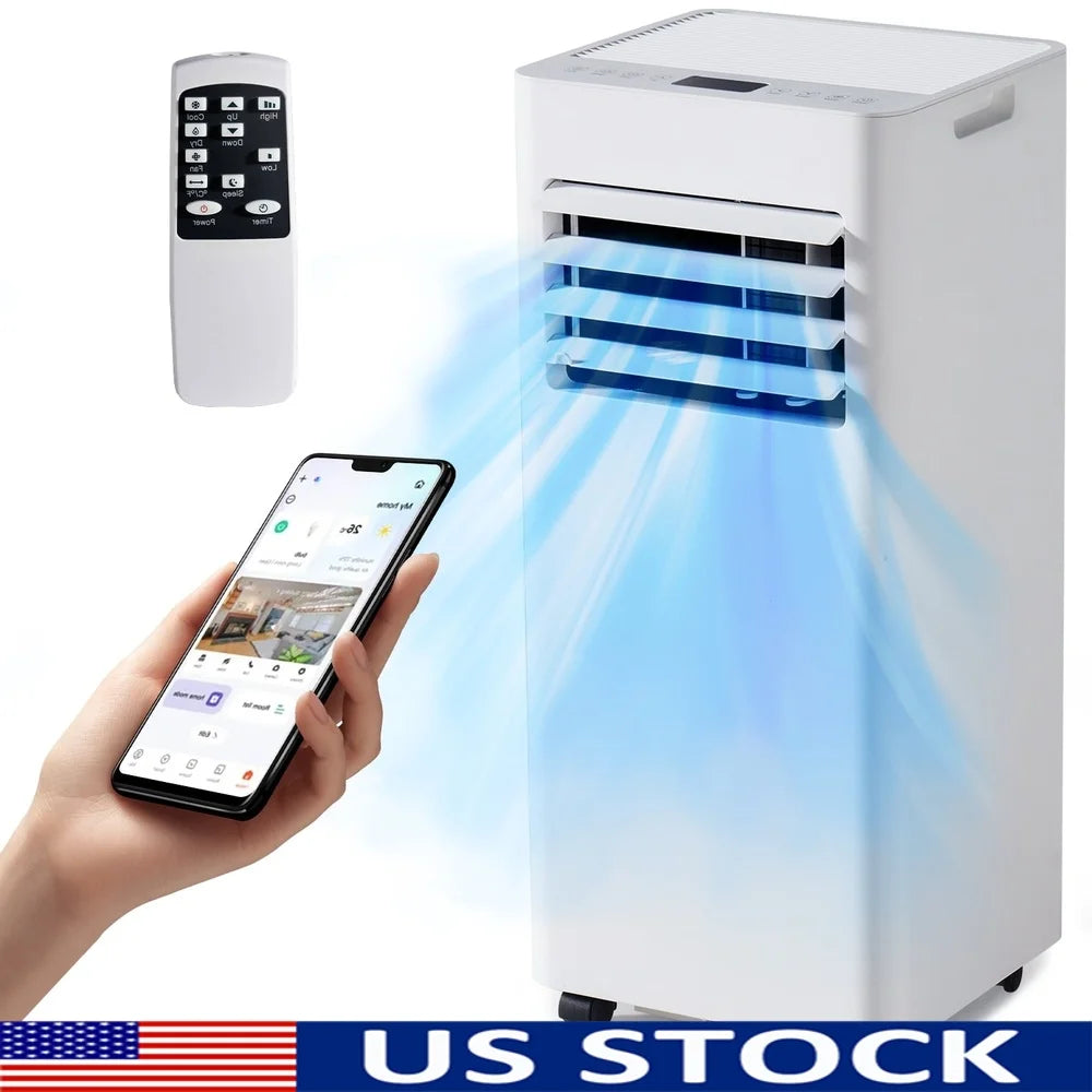 10000 BTU Smart Portable Air Conditioner with WiFi and Dehumidifier