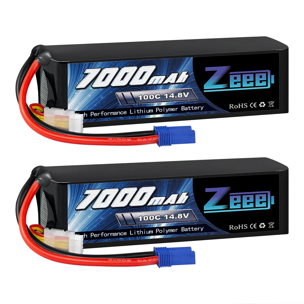 2pcs Zeee Lipo Battery 4S 6S 22.2V 100C 7000mAh Softcase with EC5 Plug for RC Vehicle Parts