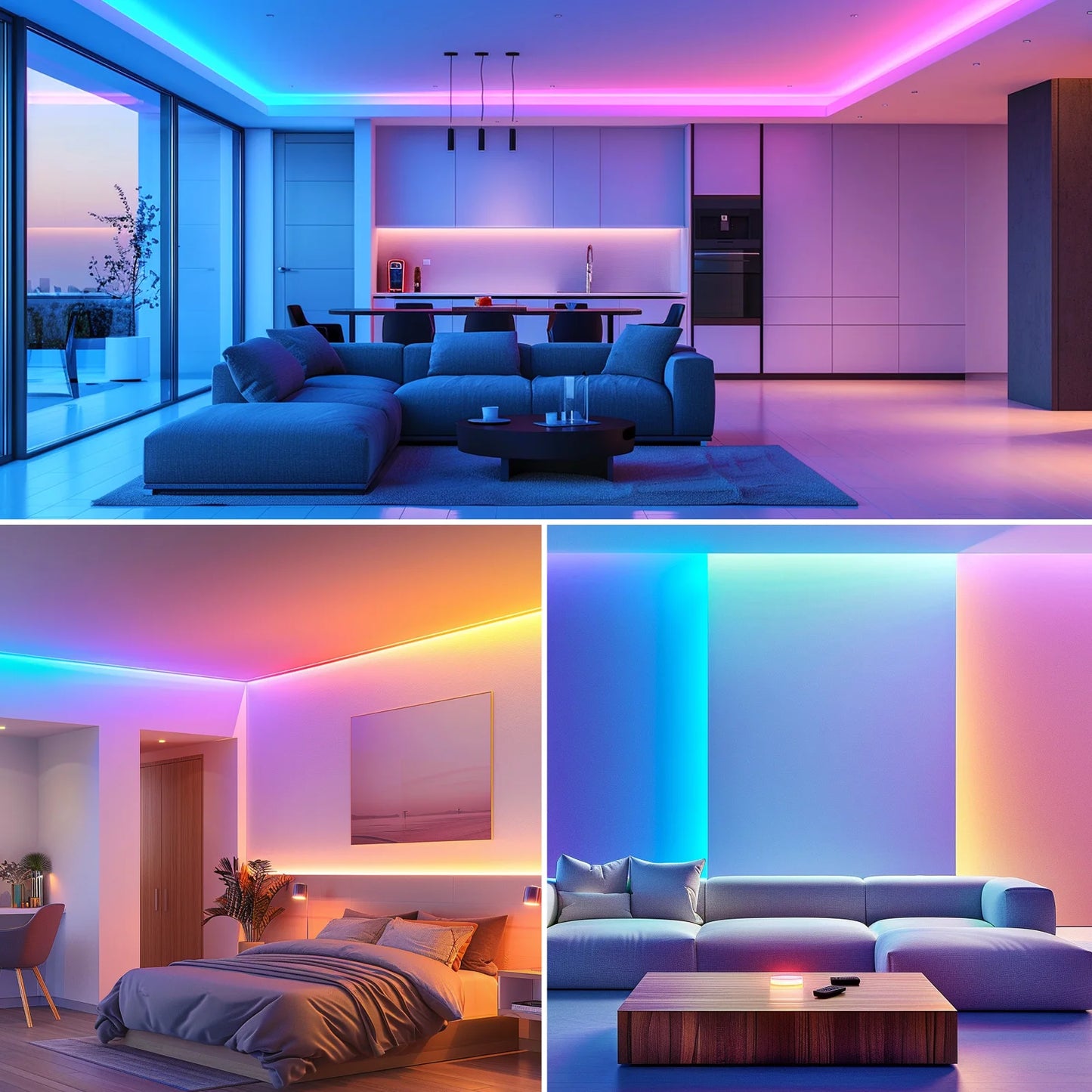 200ft Smart RGB LED Light Strip with Music Sync and Mic