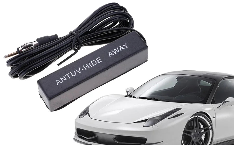 Universal Hidden Amplified 12V Antenna Kit for Car, Truck, Motorcycle, Boat