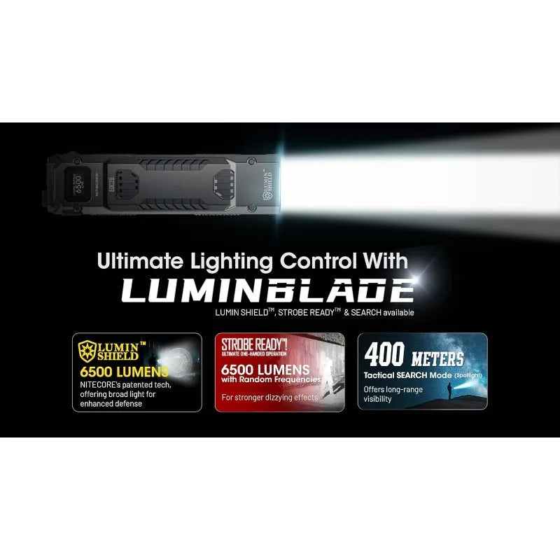 Nitecore EDC29 EDC Tactical Flashlight, 6500 Lumen USB-C Rechargeable Slim Flat Shape with Spotlight Floodlight Strobe Modes