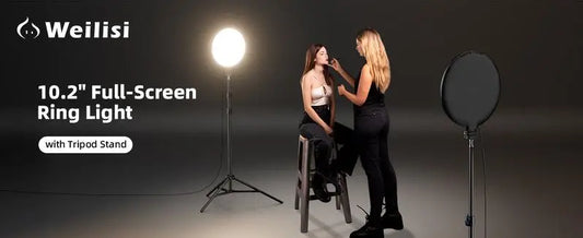 Weilisi 10.5 Inch Ring Light with 69 Inch Tripod and Phone Holder Kit for Zoom and Video Recording