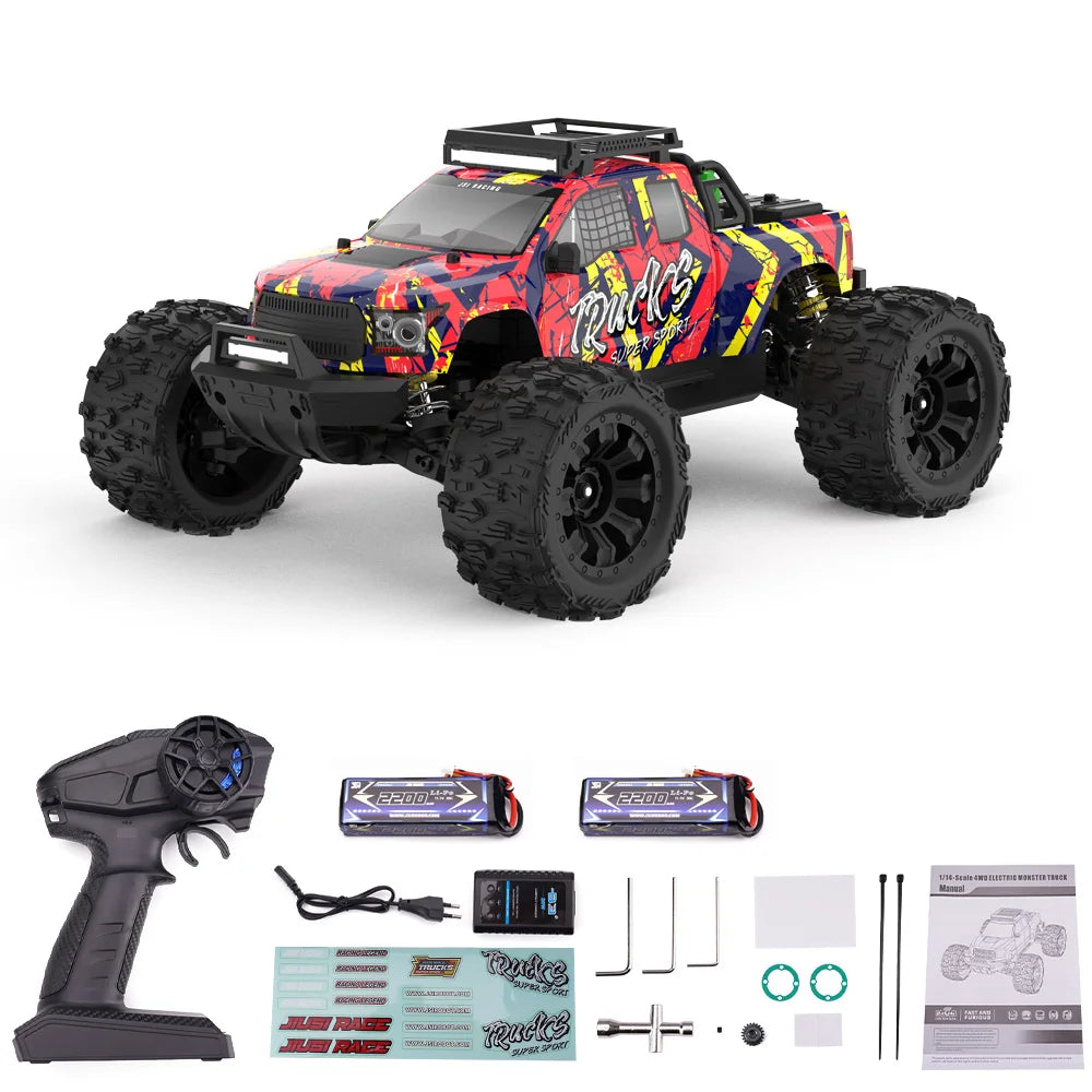 JIUSI MT14R 1/14 RC Racing Car 4WD 80km/h Brushless Motor 2.4G Remote Control 35C High Speed Off-road