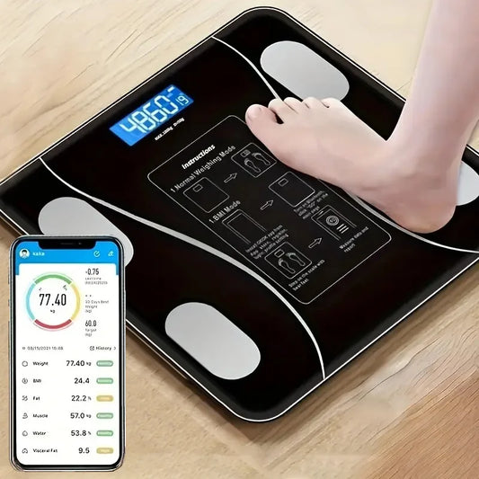 Smart Body Fat Scale Wireless LED Digital Bathroom Scale Body Composition Analyzer