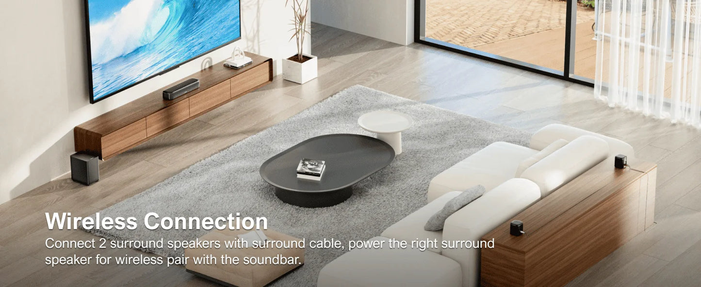 ULTIMEA 5.1 Virtual Surround Soundbar for Smart TV with APP Control