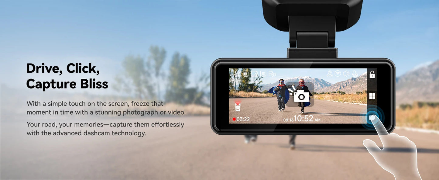 REDTIGER F8 4K+1080P Dash Cam Front and Rear with 5.8G WiFi and GPS