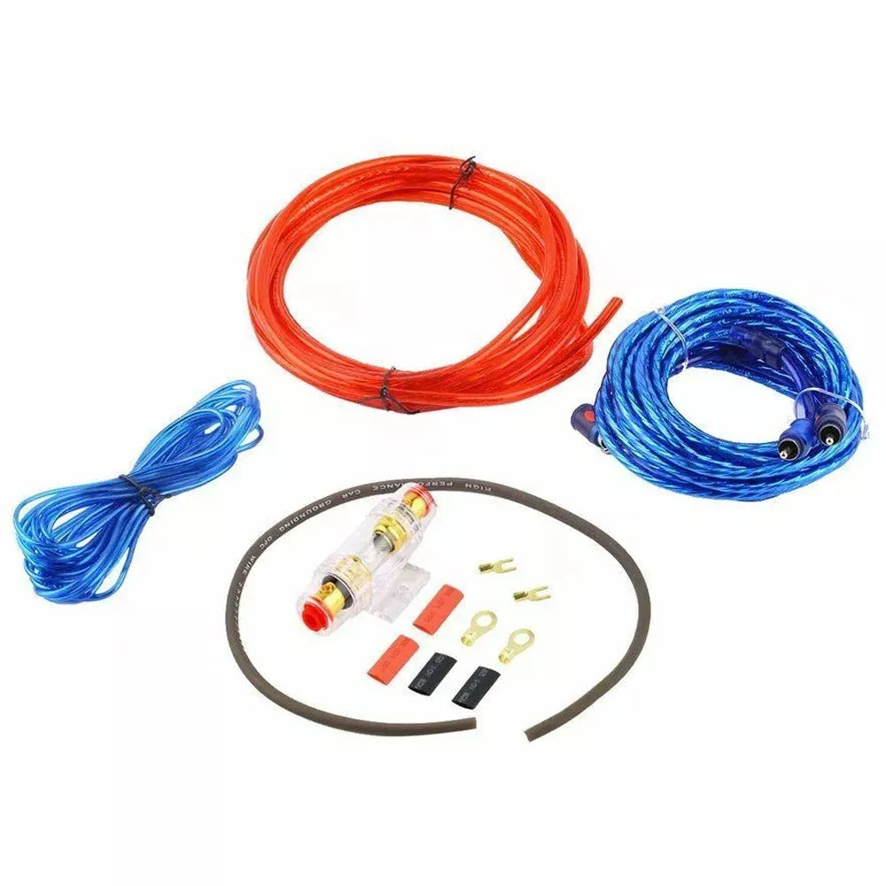 1500W 8AWG Car Audio Amplifier Wiring Kit with RCA Cable Fuse and Subwoofer Wiring