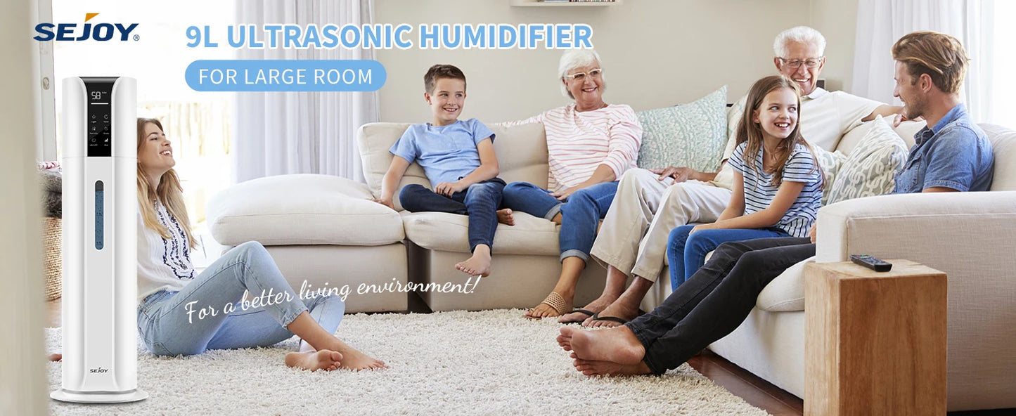 Cool Mist Humidifier with Essential Oil and Remote Control