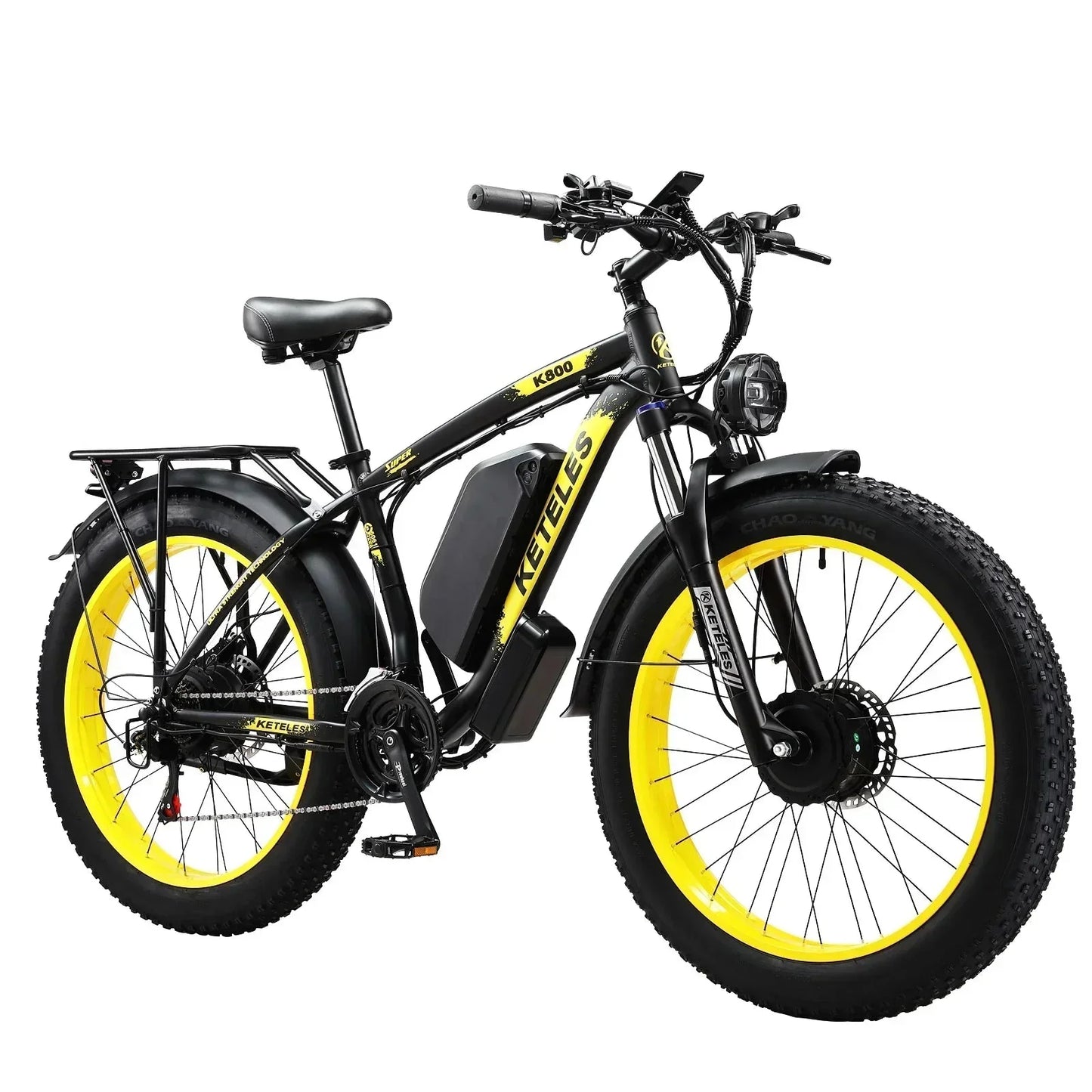KETELES K800 adult electric mountain bicycle with 2000W motor, 48V 23Ah battery, 26-inch fat tires.
